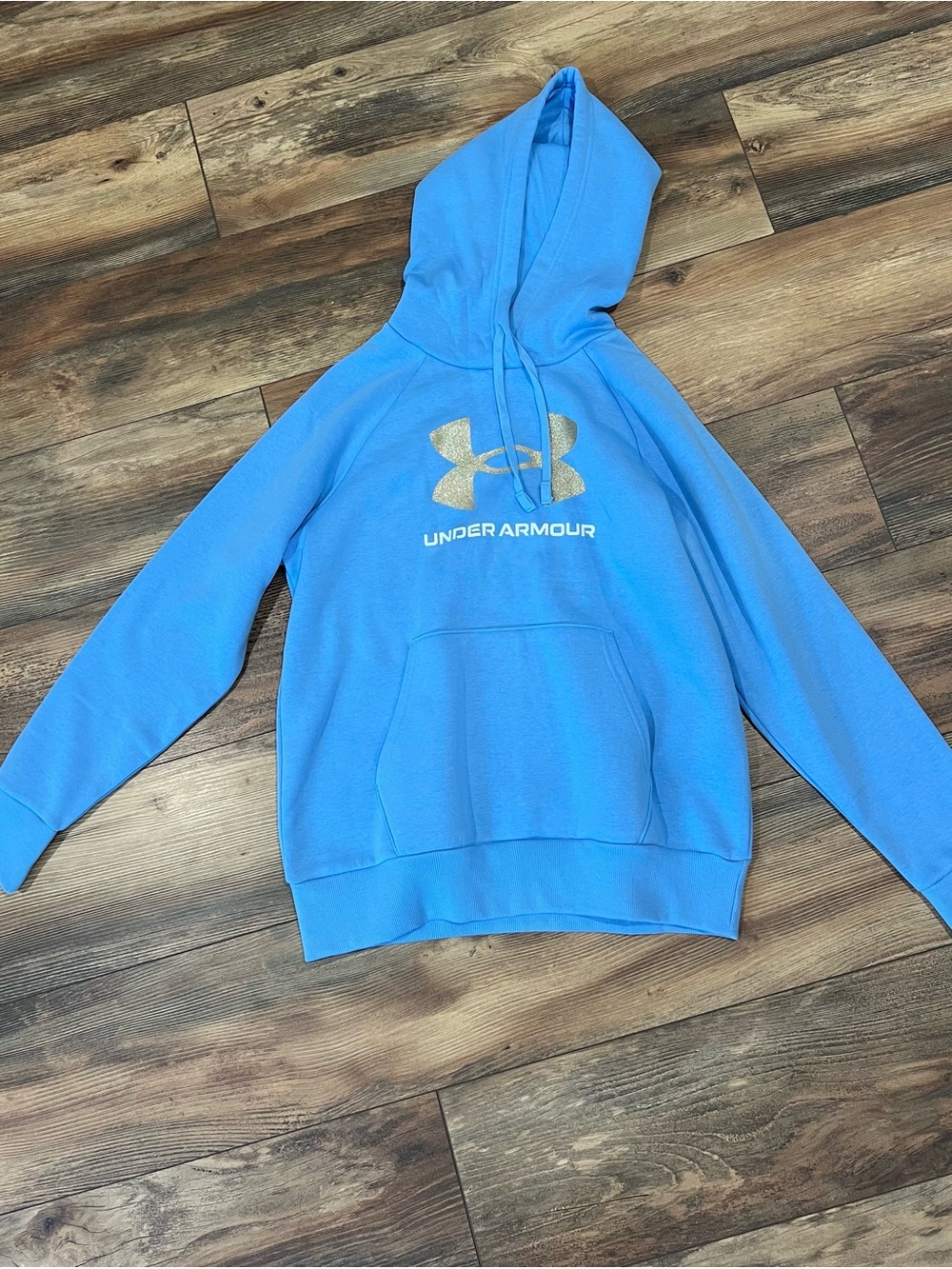 Under Armour Light Blue Pullover with Gold Logo